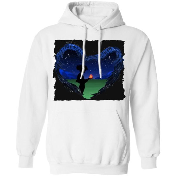 Howl's Moving Castle Actors - Howl’s Moving Castle – Howl meets Calcifer Classic Hoodie-Apparel, Hoodie, Howl's Moving Castle, Howl's Moving Castle Actors