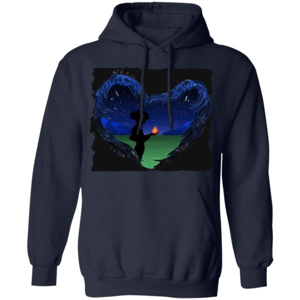 Howl's Moving Castle Actors - Howl’s Moving Castle – Howl meets Calcifer Classic Hoodie-Apparel, Hoodie, Howl's Moving Castle, Howl's Moving Castle Actors