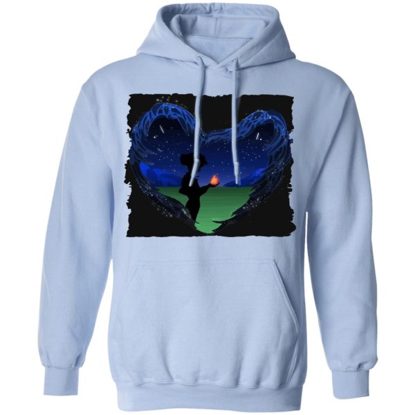 Howl's Moving Castle Actors - Howl’s Moving Castle – Howl meets Calcifer Classic Hoodie-Apparel, Hoodie, Howl's Moving Castle, Howl's Moving Castle Actors