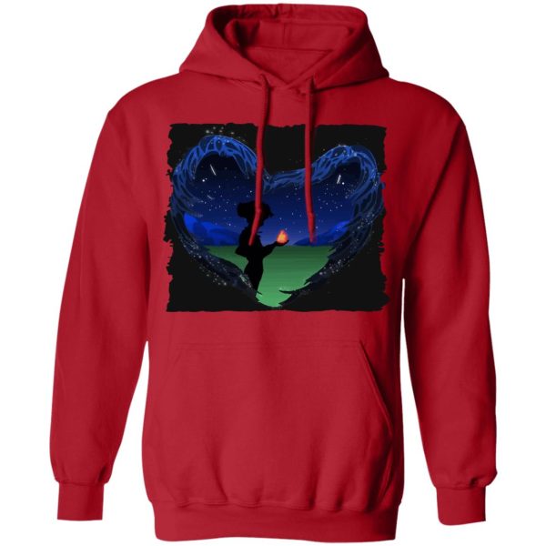 Howl's Moving Castle Actors - Howl’s Moving Castle – Howl meets Calcifer Classic Hoodie-Apparel, Hoodie, Howl's Moving Castle, Howl's Moving Castle Actors