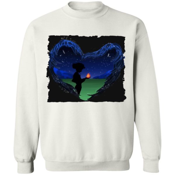 Watch Howl's Moving Castle - Howl’s Moving Castle – Howl meets Calcifer Classic Sweatshirt-Apparel, Howl's Moving Castle, Sweatshirt, Watch Howl's Moving Castle