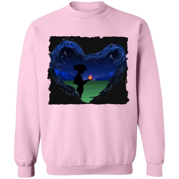 Watch Howl's Moving Castle - Howl’s Moving Castle – Howl meets Calcifer Classic Sweatshirt-Apparel, Howl's Moving Castle, Sweatshirt, Watch Howl's Moving Castle