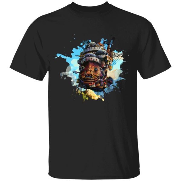 Witch Howl's Moving Castle - Howl’s Moving Castle Painting T Shirt-Apparel, Howl's Moving Castle, Tshirt, Witch Howl's Moving Castle