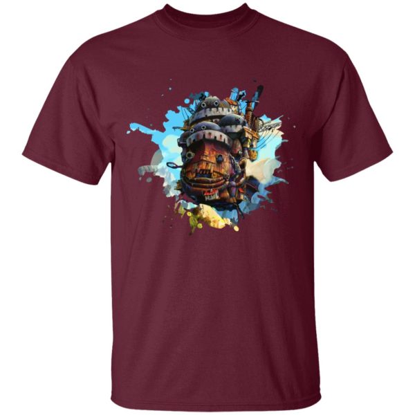 Witch Howl's Moving Castle - Howl’s Moving Castle Painting T Shirt-Apparel, Howl's Moving Castle, Tshirt, Witch Howl's Moving Castle