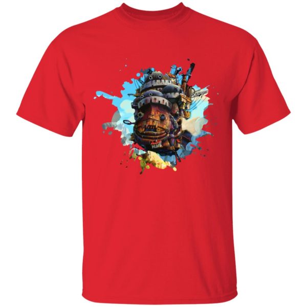 Witch Howl's Moving Castle - Howl’s Moving Castle Painting T Shirt-Apparel, Howl's Moving Castle, Tshirt, Witch Howl's Moving Castle