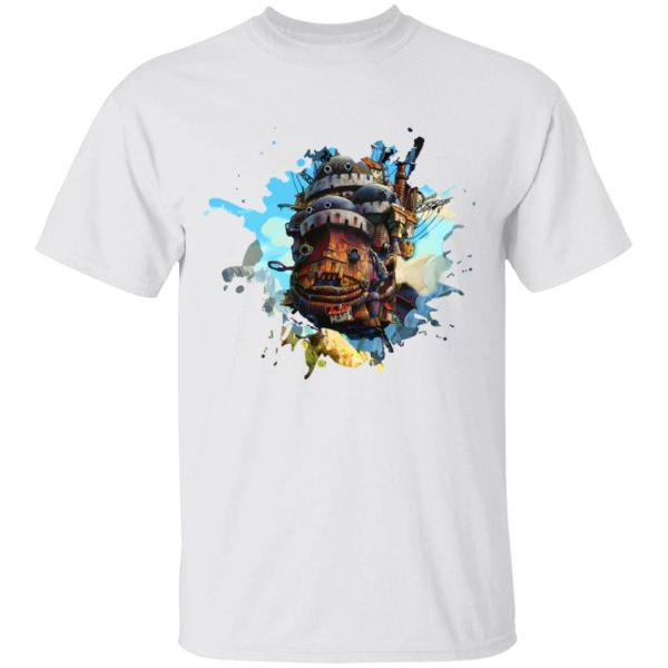 Witch Howl's Moving Castle - Howl’s Moving Castle Painting T Shirt-Apparel, Howl's Moving Castle, Tshirt, Witch Howl's Moving Castle