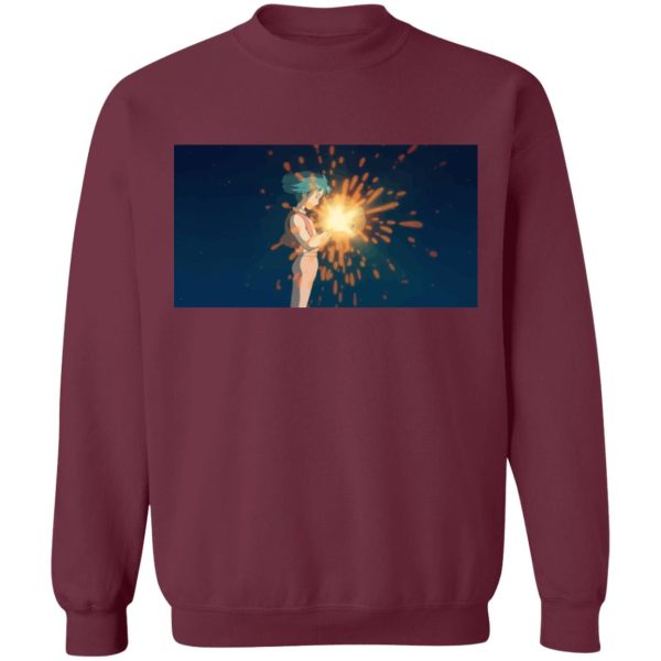 Howl's Moving Castle Diana Wynne Jones - Howl’s Moving Castle – Howl meets Calcifer Color Sweatshirt-Apparel, Howl's Moving Castle, Howl's Moving Castle Diana Wynne Jones, Sweatshirt