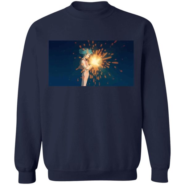 Howl's Moving Castle Diana Wynne Jones - Howl’s Moving Castle – Howl meets Calcifer Color Sweatshirt-Apparel, Howl's Moving Castle, Howl's Moving Castle Diana Wynne Jones, Sweatshirt