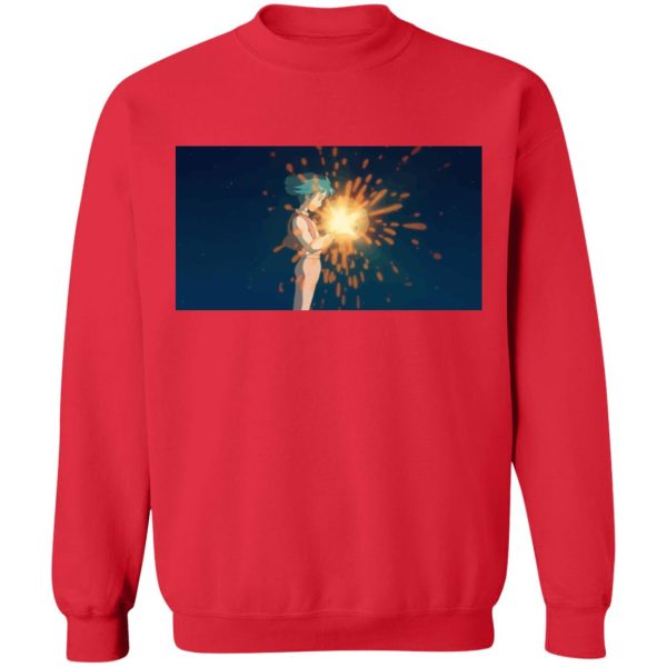 Howl's Moving Castle Diana Wynne Jones - Howl’s Moving Castle – Howl meets Calcifer Color Sweatshirt-Apparel, Howl's Moving Castle, Howl's Moving Castle Diana Wynne Jones, Sweatshirt