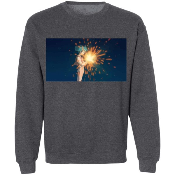 Howl's Moving Castle Diana Wynne Jones - Howl’s Moving Castle – Howl meets Calcifer Color Sweatshirt-Apparel, Howl's Moving Castle, Howl's Moving Castle Diana Wynne Jones, Sweatshirt