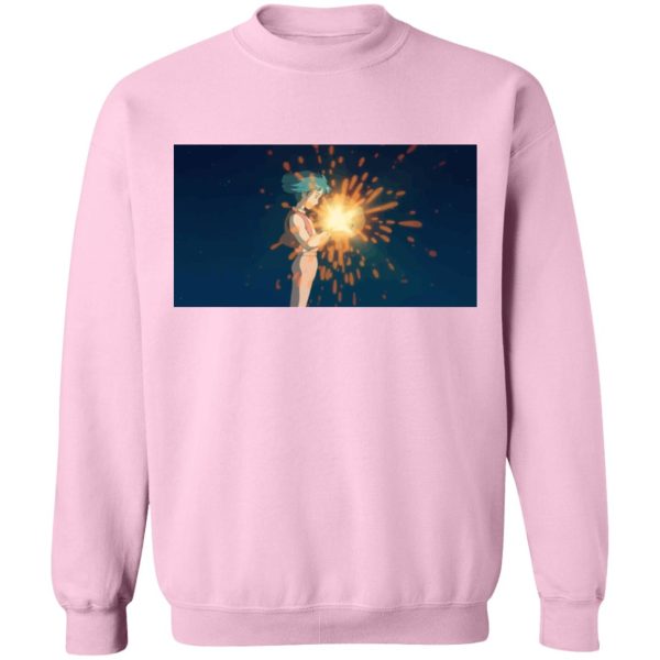 Howl's Moving Castle Diana Wynne Jones - Howl’s Moving Castle – Howl meets Calcifer Color Sweatshirt-Apparel, Howl's Moving Castle, Howl's Moving Castle Diana Wynne Jones, Sweatshirt