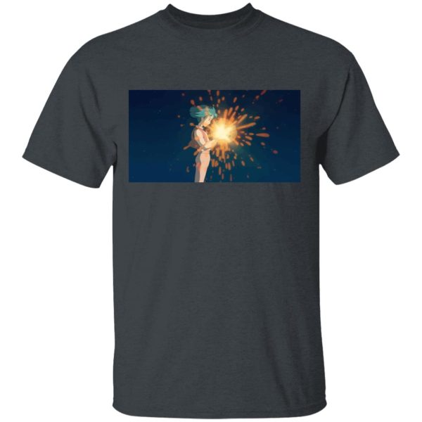 Howl's Moving Castle Music Sheet Piano - Howl’s Moving Castle – Howl meets Calcifer Color T Shirt-Apparel, Howl's Moving Castle, Howl's Moving Castle Music Sheet Piano, Tshirt