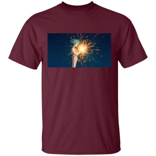 Howl's Moving Castle Music Sheet Piano - Howl’s Moving Castle – Howl meets Calcifer Color T Shirt-Apparel, Howl's Moving Castle, Howl's Moving Castle Music Sheet Piano, Tshirt