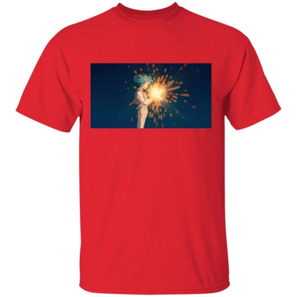 Howl's Moving Castle Music Sheet Piano - Howl’s Moving Castle – Howl meets Calcifer Color T Shirt-Apparel, Howl's Moving Castle, Howl's Moving Castle Music Sheet Piano, Tshirt