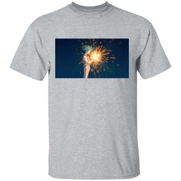 Howl's Moving Castle Music Sheet Piano - Howl’s Moving Castle – Howl meets Calcifer Color T Shirt-Apparel, Howl's Moving Castle, Howl's Moving Castle Music Sheet Piano, Tshirt