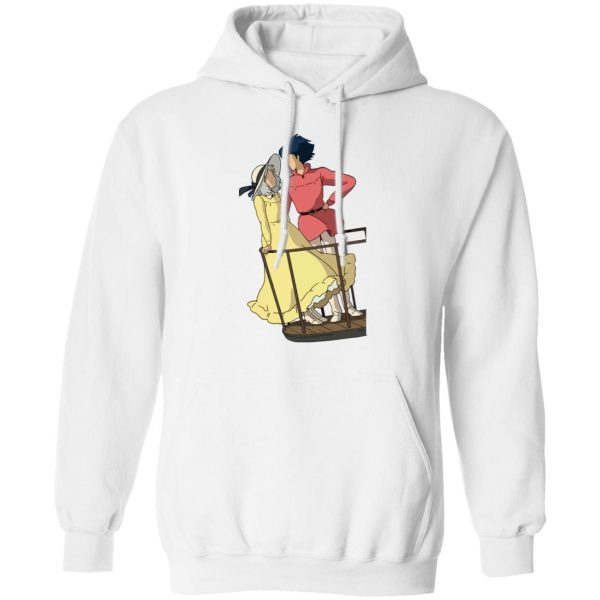 Howl's Moving Castle Piano - Howl’s Moving Castle – Sophie and Howl Gazing at Each other Hoodie-Apparel, Hoodie, Howl's Moving Castle, Howl's Moving Castle Piano