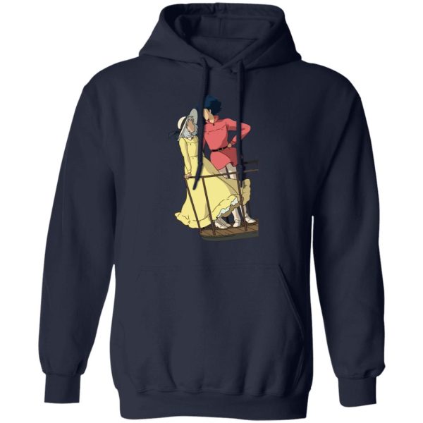 Howl's Moving Castle Piano - Howl’s Moving Castle – Sophie and Howl Gazing at Each other Hoodie-Apparel, Hoodie, Howl's Moving Castle, Howl's Moving Castle Piano