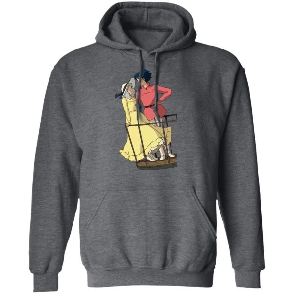 Howl's Moving Castle Piano - Howl’s Moving Castle – Sophie and Howl Gazing at Each other Hoodie-Apparel, Hoodie, Howl's Moving Castle, Howl's Moving Castle Piano