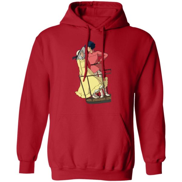 Howl's Moving Castle Piano - Howl’s Moving Castle – Sophie and Howl Gazing at Each other Hoodie-Apparel, Hoodie, Howl's Moving Castle, Howl's Moving Castle Piano