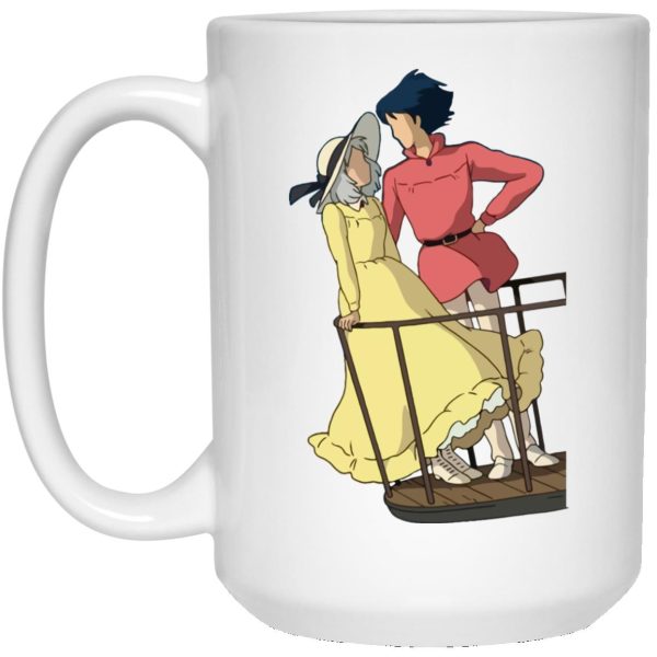 Sophie Hatter Howl's Moving Castle - Howl’s Moving Castle – Sophie and Howl Gazing at Each other Mug-Accessories, House Decor, Howl's Moving Castle, Mug, Sophie Hatter Howl's Moving Castle