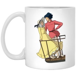 Sophie Hatter Howl's Moving Castle - Howl’s Moving Castle – Sophie and Howl Gazing at Each other Mug-Accessories, House Decor, Howl's Moving Castle, Mug, Sophie Hatter Howl's Moving Castle