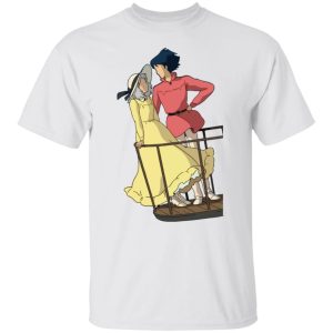 Howl's Moving Castle In Theaters - Howl’s Moving Castle – Sophie and Howl Gazing at Each other T Shirt-Apparel, Howl's Moving Castle, Howl's Moving Castle In Theaters, Tshirt