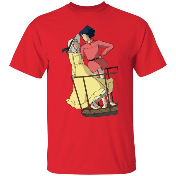 Howl's Moving Castle In Theaters - Howl’s Moving Castle – Sophie and Howl Gazing at Each other T Shirt-Apparel, Howl's Moving Castle, Howl's Moving Castle In Theaters, Tshirt