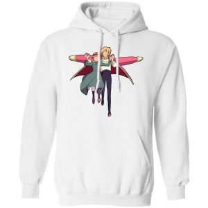 Howl's Moving Castle Book - Howl’s Moving Castle – Howl and Sophie Running Classic Hoodie-Apparel, Hoodie, Howl's Moving Castle, Howl's Moving Castle Book