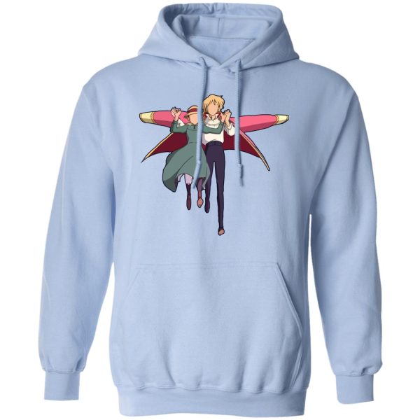 Howl's Moving Castle Book - Howl’s Moving Castle – Howl and Sophie Running Classic Hoodie-Apparel, Hoodie, Howl's Moving Castle, Howl's Moving Castle Book