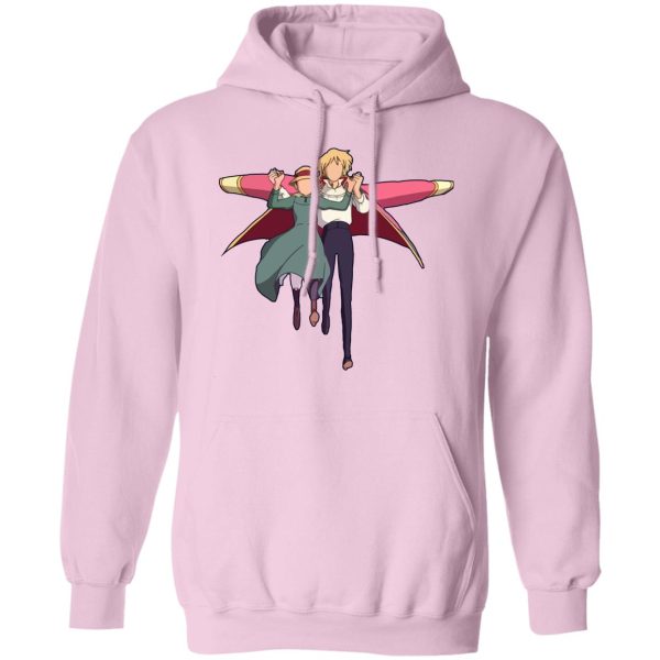 Howl's Moving Castle Book - Howl’s Moving Castle – Howl and Sophie Running Classic Hoodie-Apparel, Hoodie, Howl's Moving Castle, Howl's Moving Castle Book