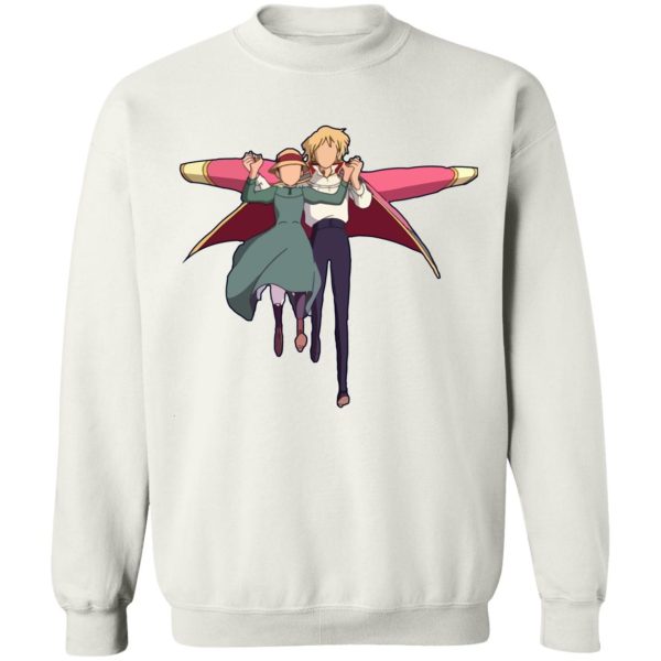 Howl's Moving Castle Novel - Howl’s Moving Castle – Howl and Sophie Running Classic Sweatshirt-Apparel, Howl's Moving Castle, Howl's Moving Castle Novel, Sweatshirt