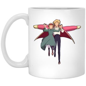 Howl's Moving Castle Cast - Howl’s Moving Castle – Howl and Sophie Running Classic Mug-Accessories, House Decor, Howl's Moving Castle, Howl's Moving Castle Cast, Mug