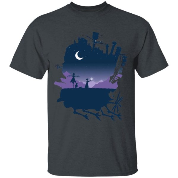 Howl's Moving Castle Music Sheet Piano - Howl’s Moving Castle Midnight T Shirt-Apparel, Howl's Moving Castle, Howl's Moving Castle Music Sheet Piano, Tshirt