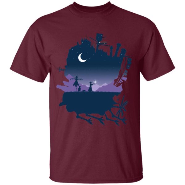 Howl's Moving Castle Music Sheet Piano - Howl’s Moving Castle Midnight T Shirt-Apparel, Howl's Moving Castle, Howl's Moving Castle Music Sheet Piano, Tshirt