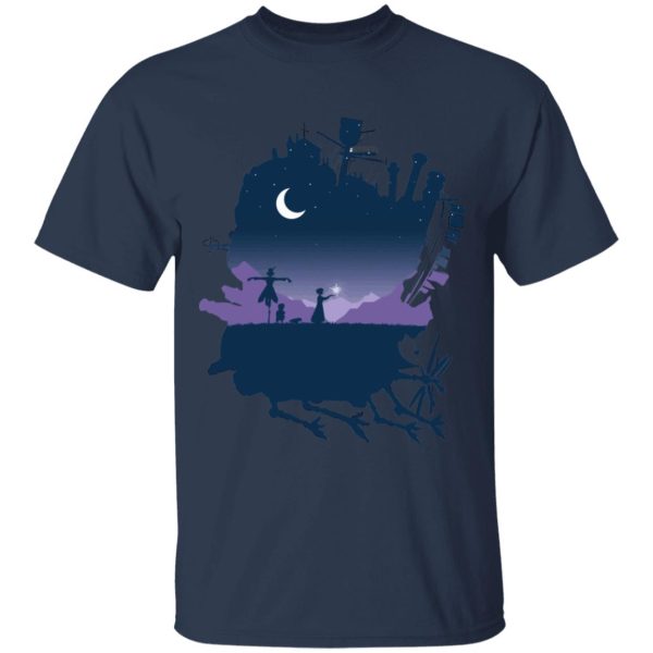 Howl's Moving Castle Music Sheet Piano - Howl’s Moving Castle Midnight T Shirt-Apparel, Howl's Moving Castle, Howl's Moving Castle Music Sheet Piano, Tshirt