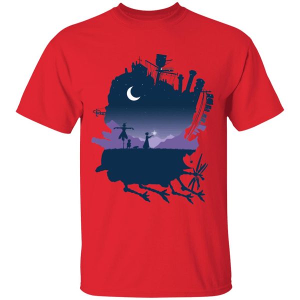 Howl's Moving Castle Music Sheet Piano - Howl’s Moving Castle Midnight T Shirt-Apparel, Howl's Moving Castle, Howl's Moving Castle Music Sheet Piano, Tshirt