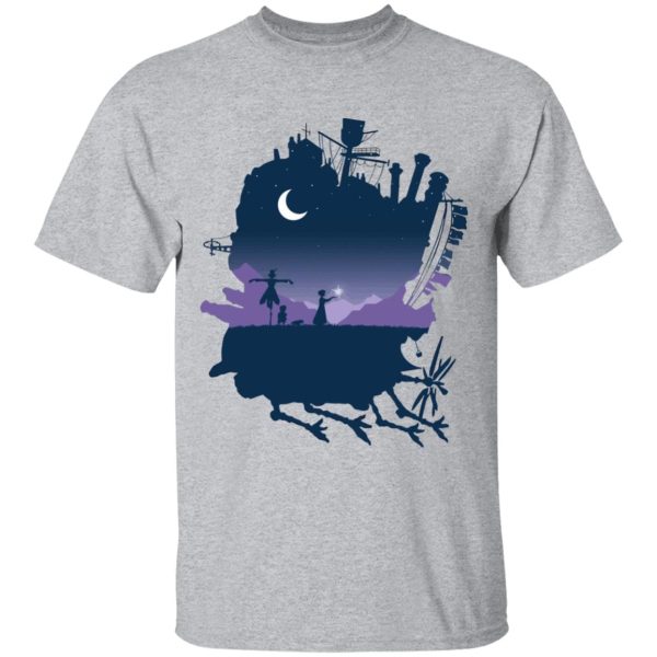 Howl's Moving Castle Music Sheet Piano - Howl’s Moving Castle Midnight T Shirt-Apparel, Howl's Moving Castle, Howl's Moving Castle Music Sheet Piano, Tshirt