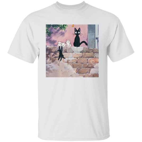 Kiki's Delivery Service Cast - Jiji Family T Shirt-Apparel, Kiki's Delivery Service, Kiki's Delivery Service Cast, Tshirt