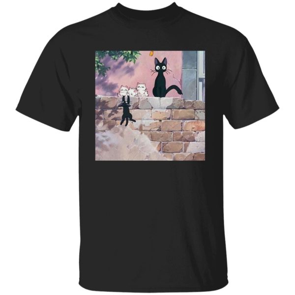 Kiki's Delivery Service Cast - Jiji Family T Shirt-Apparel, Kiki's Delivery Service, Kiki's Delivery Service Cast, Tshirt