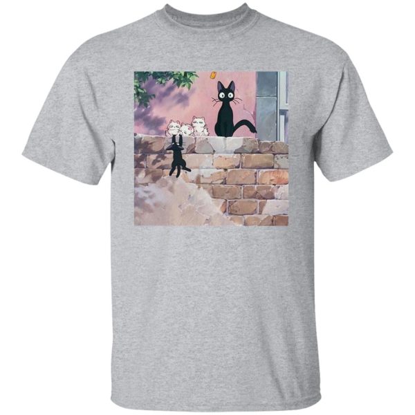 Kiki's Delivery Service Cast - Jiji Family T Shirt-Apparel, Kiki's Delivery Service, Kiki's Delivery Service Cast, Tshirt