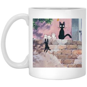 Howl In Howl's Moving Castle - Jiji Family Mug-House Decor, Howl In Howl's Moving Castle, Kiki's Delivery Service, Mug