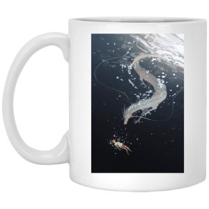 Spirited Away Haku And Chihiro - Spirited Away Haku and Chihiro Under Water Fanart Mug-Boh Spirited Away, House Decor, Mug, Spirited Away, Spirited Away Dust Sprites, Spirited Away Haku And Chihiro