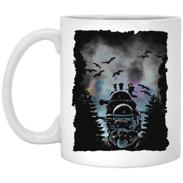 Howl's Moving Castle Piano Sheet - Howl’s Moving Castle At Night Mug-Accessories, House Decor, Howl's Moving Castle, Howl's Moving Castle Piano Sheet, Mug