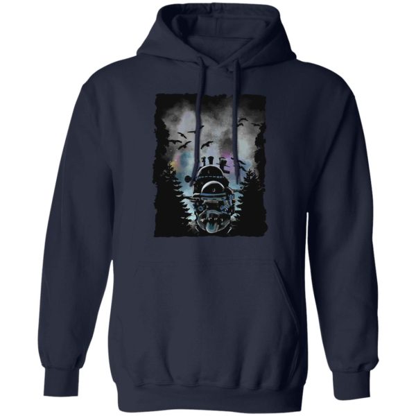 Howl's Moving Castle In Theaters - Howl’s Moving Castle At Night Hoodie-Apparel, Hoodie, Howl's Moving Castle, Howl's Moving Castle In Theaters