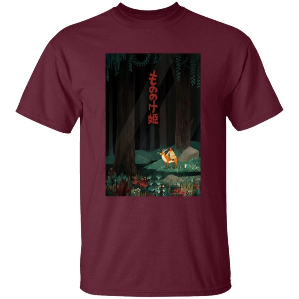 Princess Mononoke Yakul - Princess Mononoke – Ashitaka in the Forest T Shirt-Apparel, princess mononoke, Princess Mononoke Yakul, Tshirt