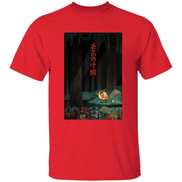 Princess Mononoke Yakul - Princess Mononoke – Ashitaka in the Forest T Shirt-Apparel, princess mononoke, Princess Mononoke Yakul, Tshirt