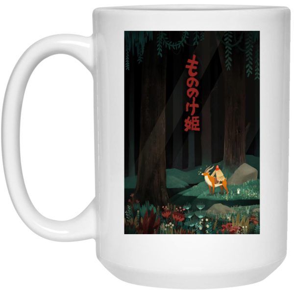 Princess Mononoke Spirits - Princess Mononoke – Ashitaka in the Forest Mug-House Decor, Mug, princess mononoke, Princess Mononoke Spirits