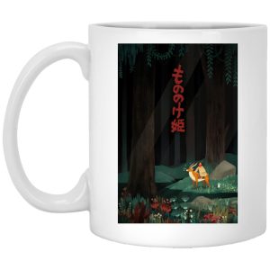 Princess Mononoke Spirits - Princess Mononoke – Ashitaka in the Forest Mug-House Decor, Mug, princess mononoke, Princess Mononoke Spirits