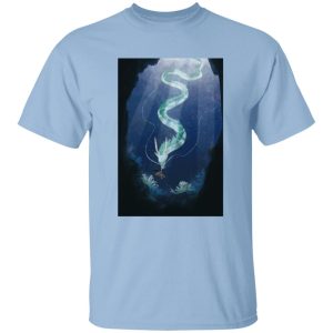 Spirited Away Ghost - Spirited Away Watercolor Fanart T Shirt-Apparel, Spirited Away, Spirited Away 2, Spirited Away Ghost, Spirited Away Showtimes, Tshirt