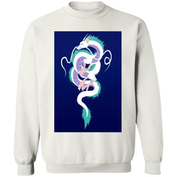 Spirited Away English Actors - Spirited Away Haku Dragon Fanart Style 3 Sweatshirt-Apparel, Lin Spirited Away, Spirited Away, Spirited Away English Actors, Spirited Away Streaming, Sweatshirt